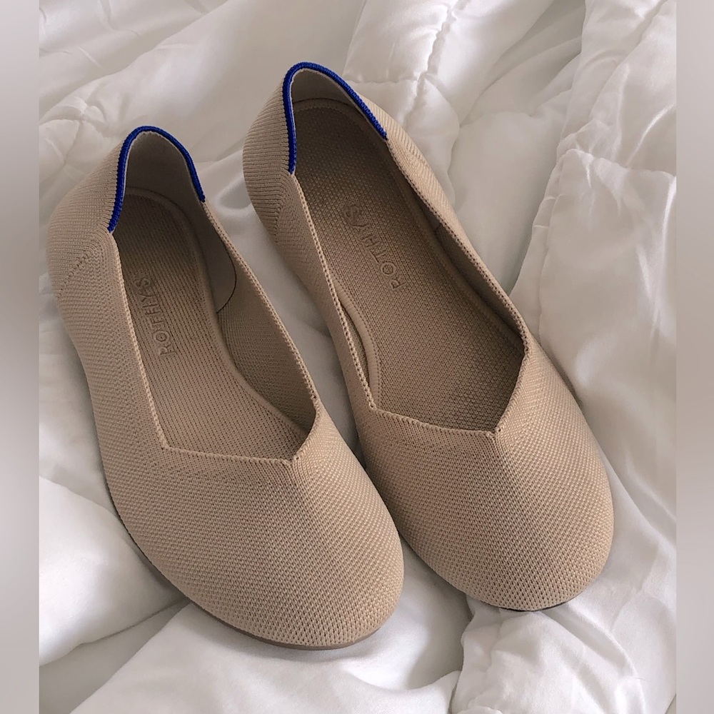 Rothy’s The Flat in Neutral White Sz 9.5